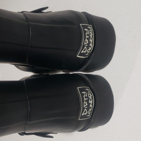Dirty Laundry Black Rain Boots size 8 - Picture 4 of 8